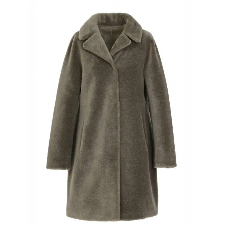 100% pale green wool reversible coat “64006”