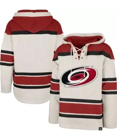 '47 Men's NHL Carolina Hurricanes Rockaway Lace-Up Pullover Hoodie