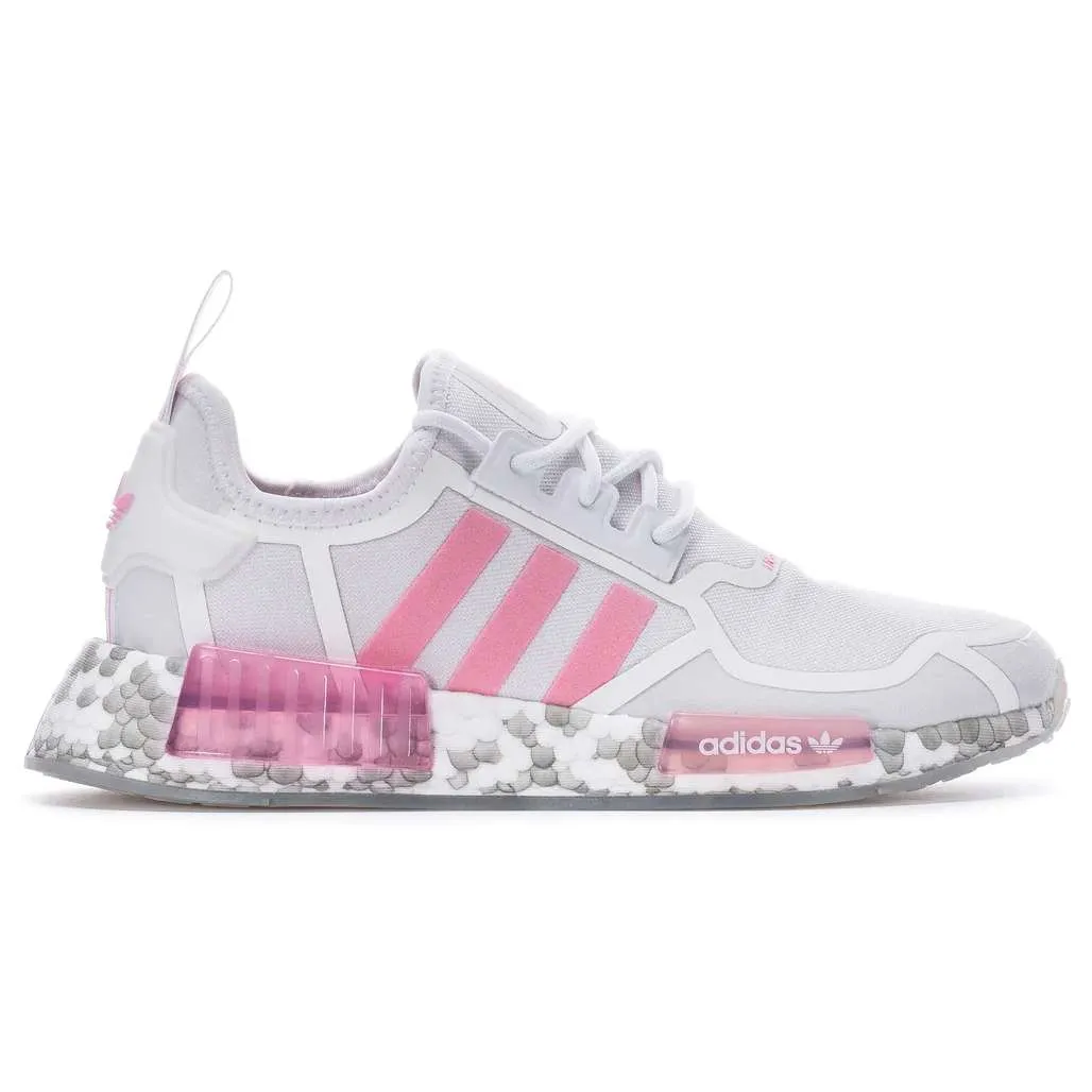 adidas Originals Junior’s NMD_R1 Shoes – Crystal White / Light Pink / Cloud White