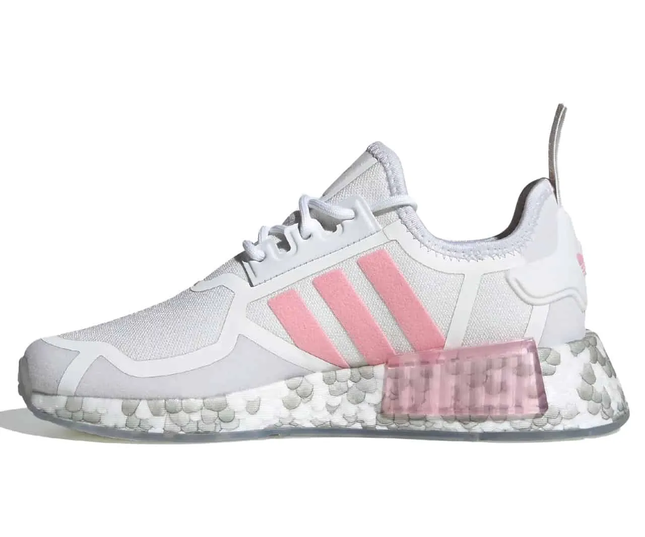 adidas Originals Junior’s NMD_R1 Shoes – Crystal White / Light Pink / Cloud White