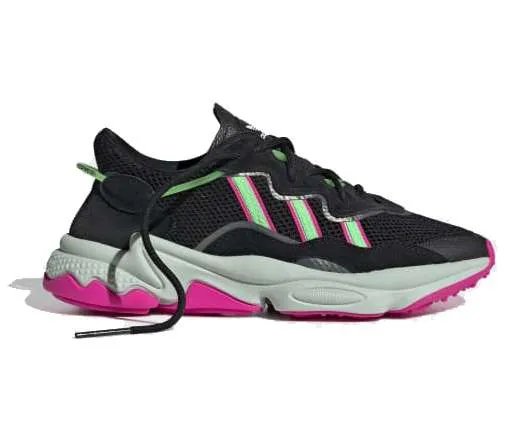 Adidas Women’s Ozweego Shoes (Black / Lime / Pink)