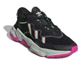 Adidas Women’s Ozweego Shoes (Black / Lime / Pink)