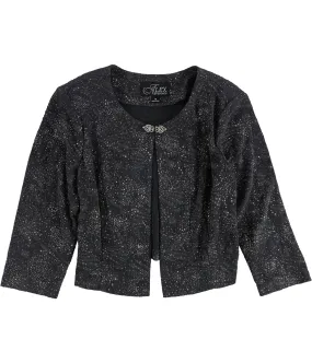 Alex Evenings Womens Jacquard Blazer Jacket