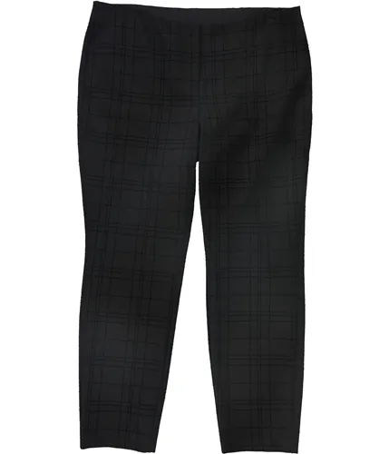 Alfani Womens Flocked Grid Casual Trouser Pants