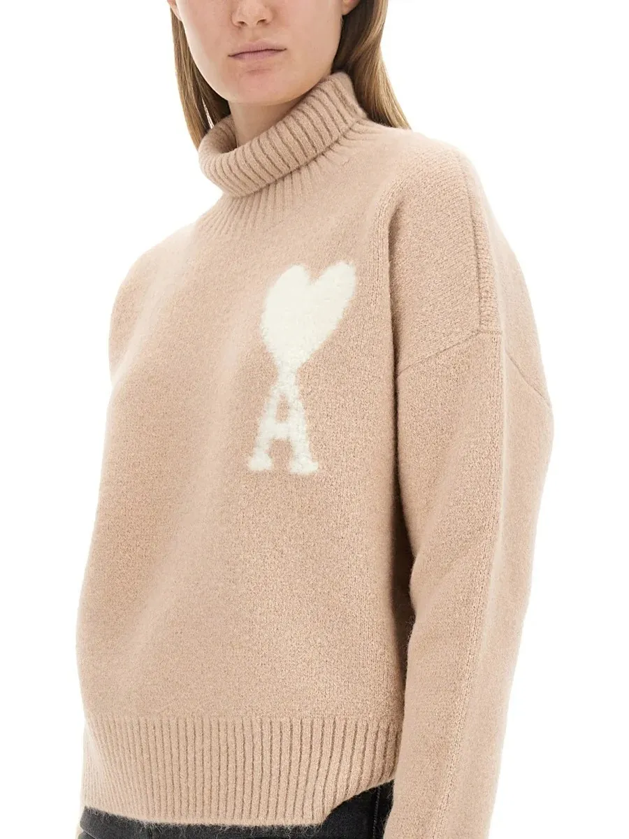 AMI PARIS Wool Logo Sweaters Designers