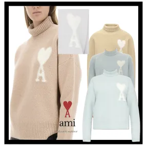 AMI PARIS Wool Logo Sweaters Designers