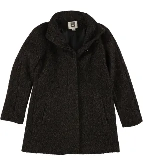 Anne Klein Womens Marled Wool Blend Coat