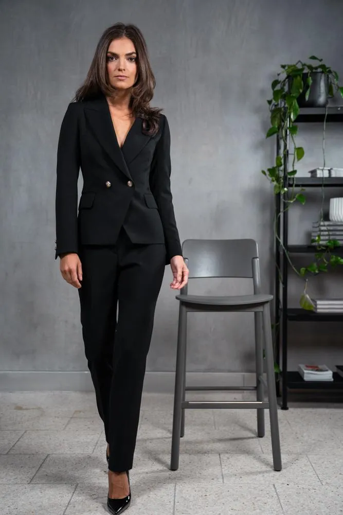 Ariana Suit - Black Wool Stretch