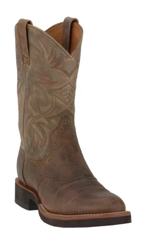 Ariat Men's Heritage Earth and Brown Bomber Crepe Sole Round Toe Cowboy Boots