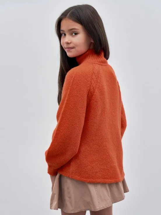 Asymmetric turtleneck sweater