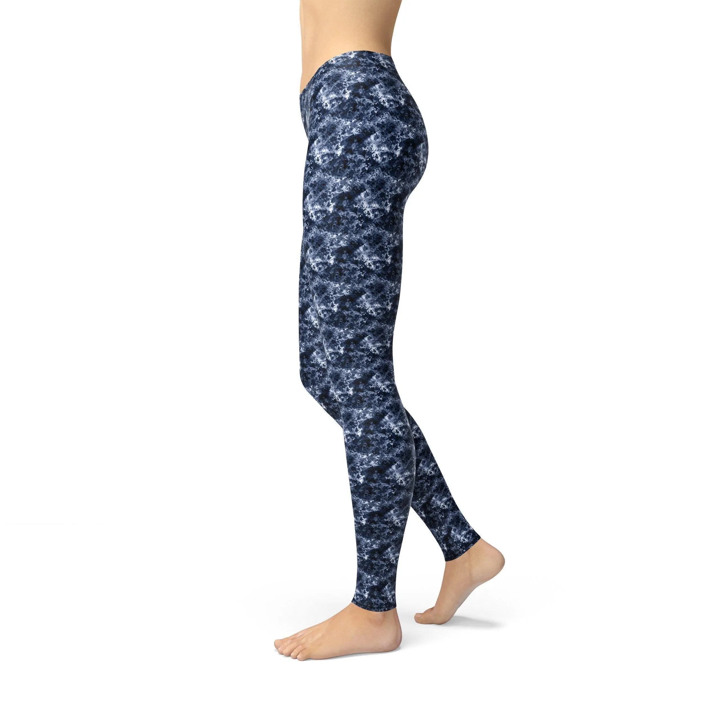 Avery Navy Crystalline Leggings