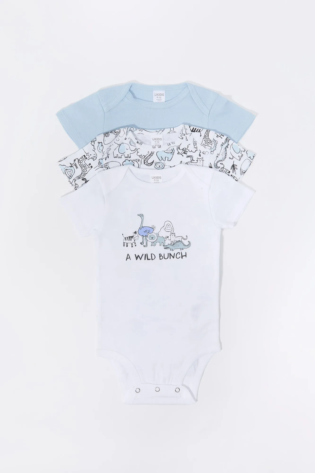 Baby Wild Bunch Graphic Bodysuit (3 Pack)