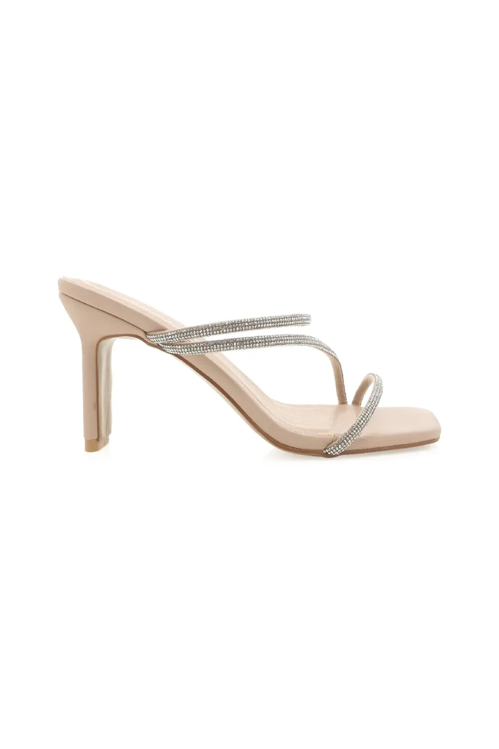 BILLINI | Femi Heels - Nude Diamante