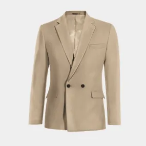  Blazer doble botonadura beige de entretiempo