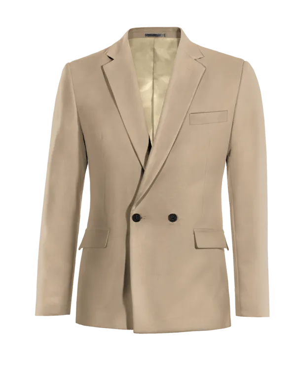  Blazer doble botonadura beige de entretiempo