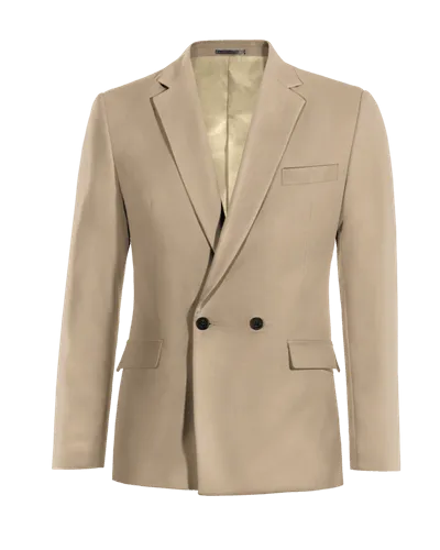  Blazer doble botonadura beige de entretiempo