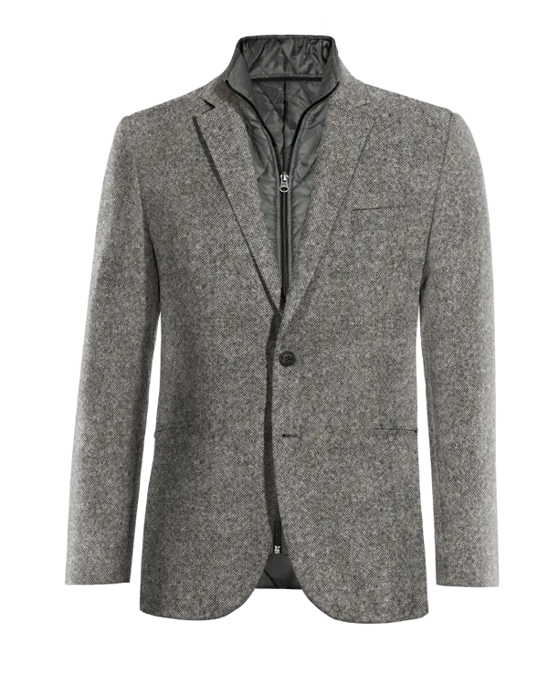  Blazer gris claro de donegal tweed edición limitada