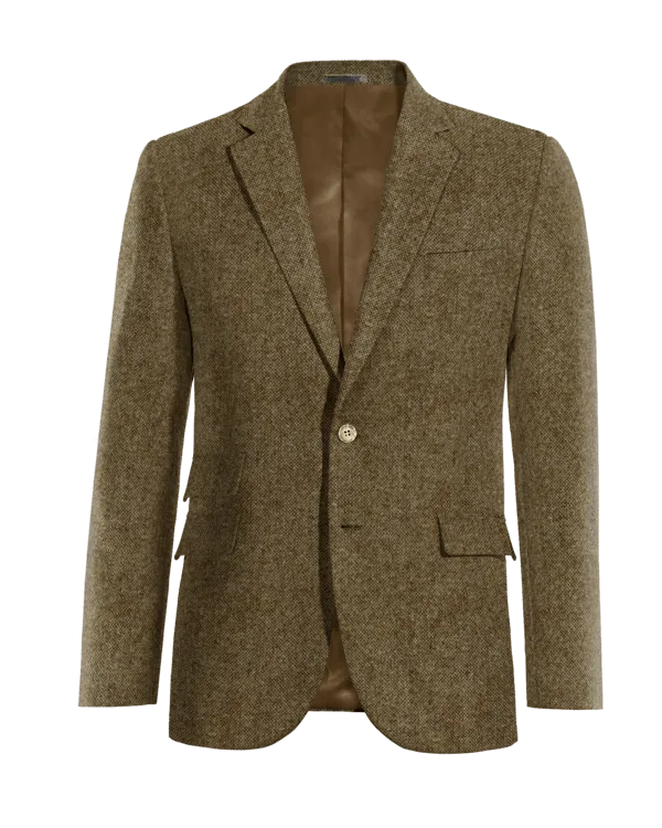  Blazer marrón de donegal tweed esencial