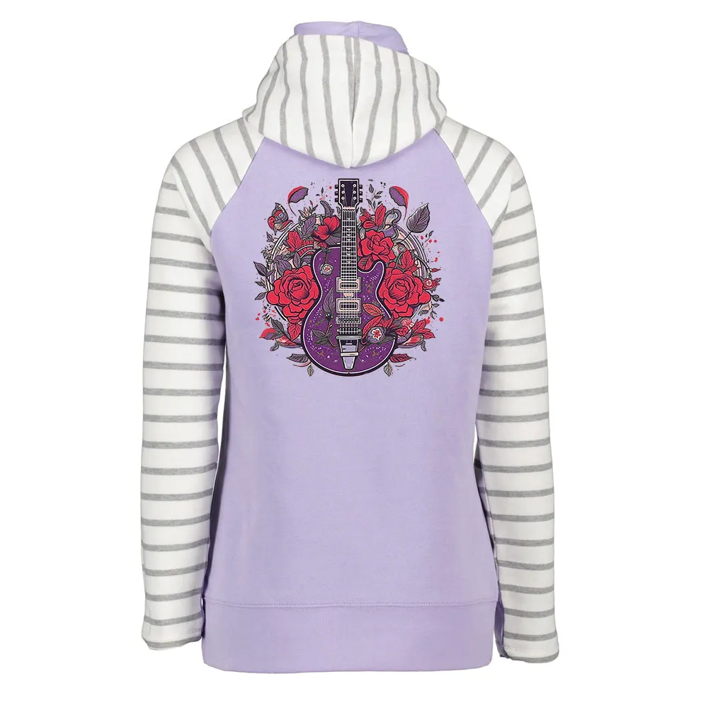 Blooming Blues Stripe Double Hood Pullover (Women)