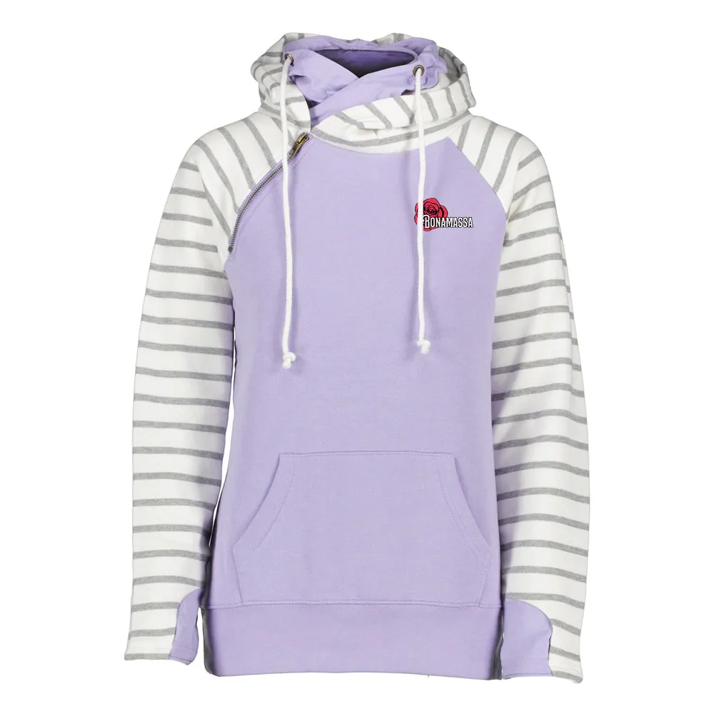 Blooming Blues Stripe Double Hood Pullover (Women)