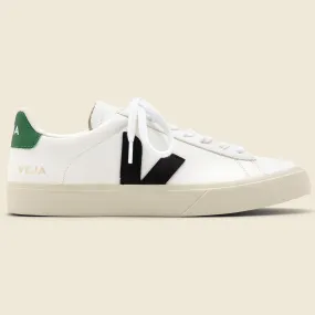 Campo Leather Sneaker - Extra White/Emaraude/Black