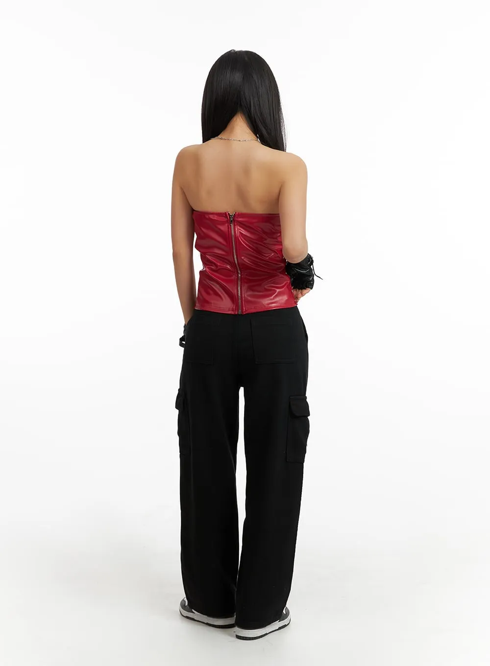 Cargo wide leg pants