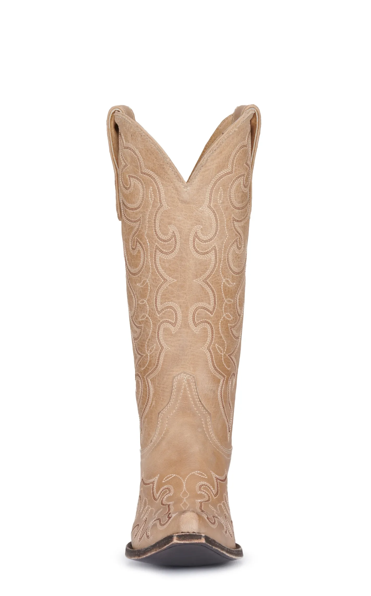 Cavender's Women's Bone Embroidered Snip Toe Cowboy Boots