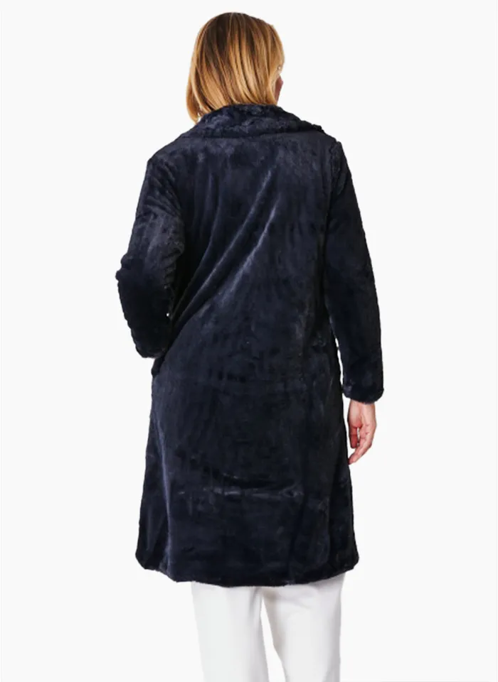 Cordelia Street Unreal Fur coat SCJ29559 NAVY