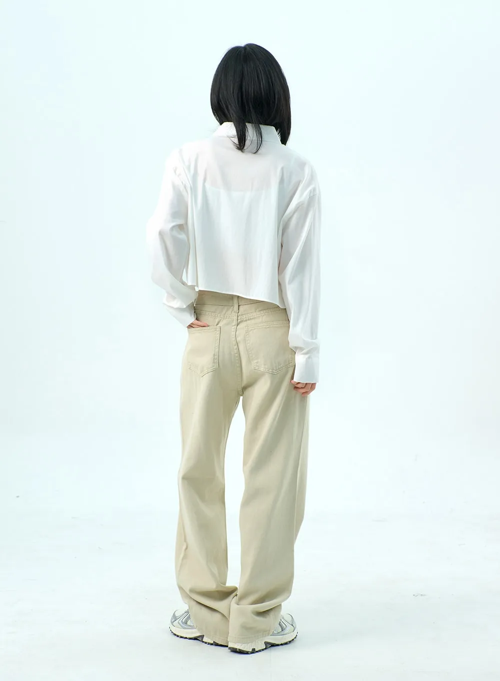 Cotton Wide Leg Pants.