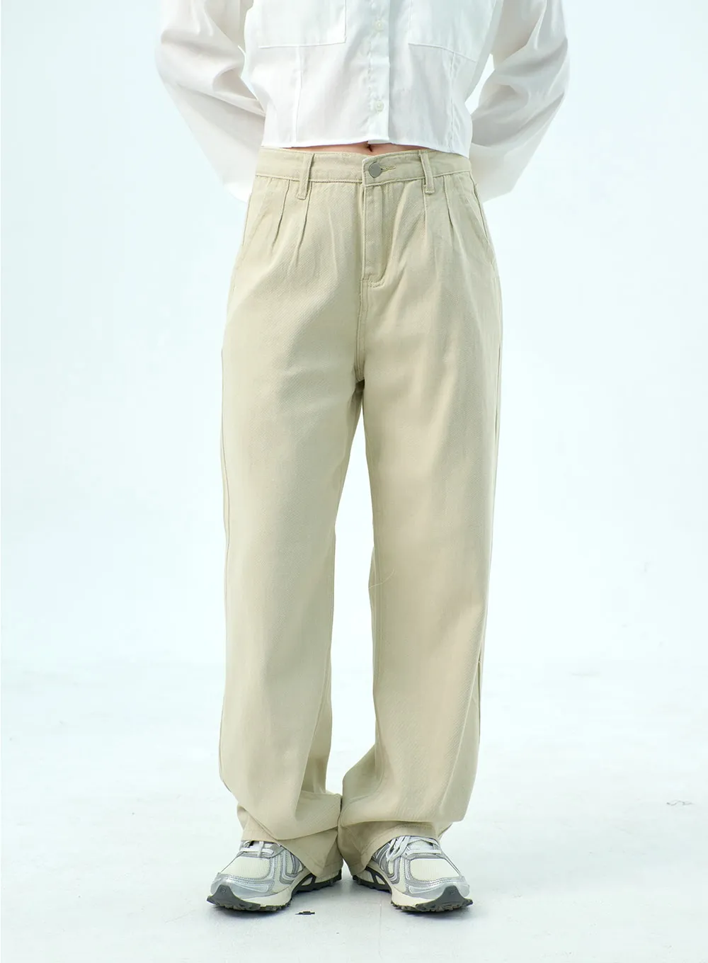 Cotton Wide Leg Pants.