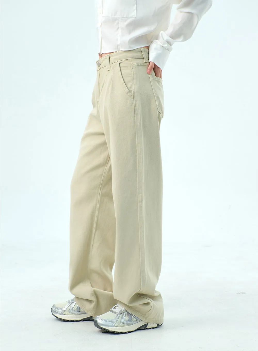 Cotton Wide Leg Pants.