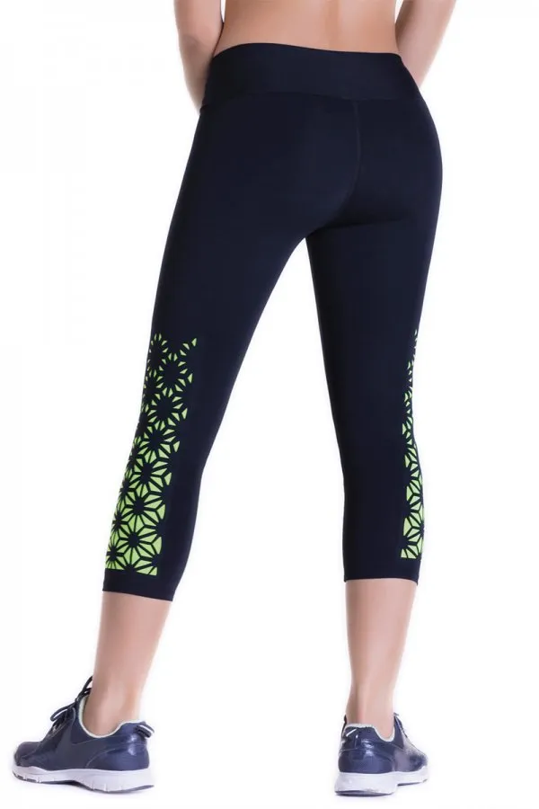 Curveez Chamela Body Molding Geometric Detail Leggings