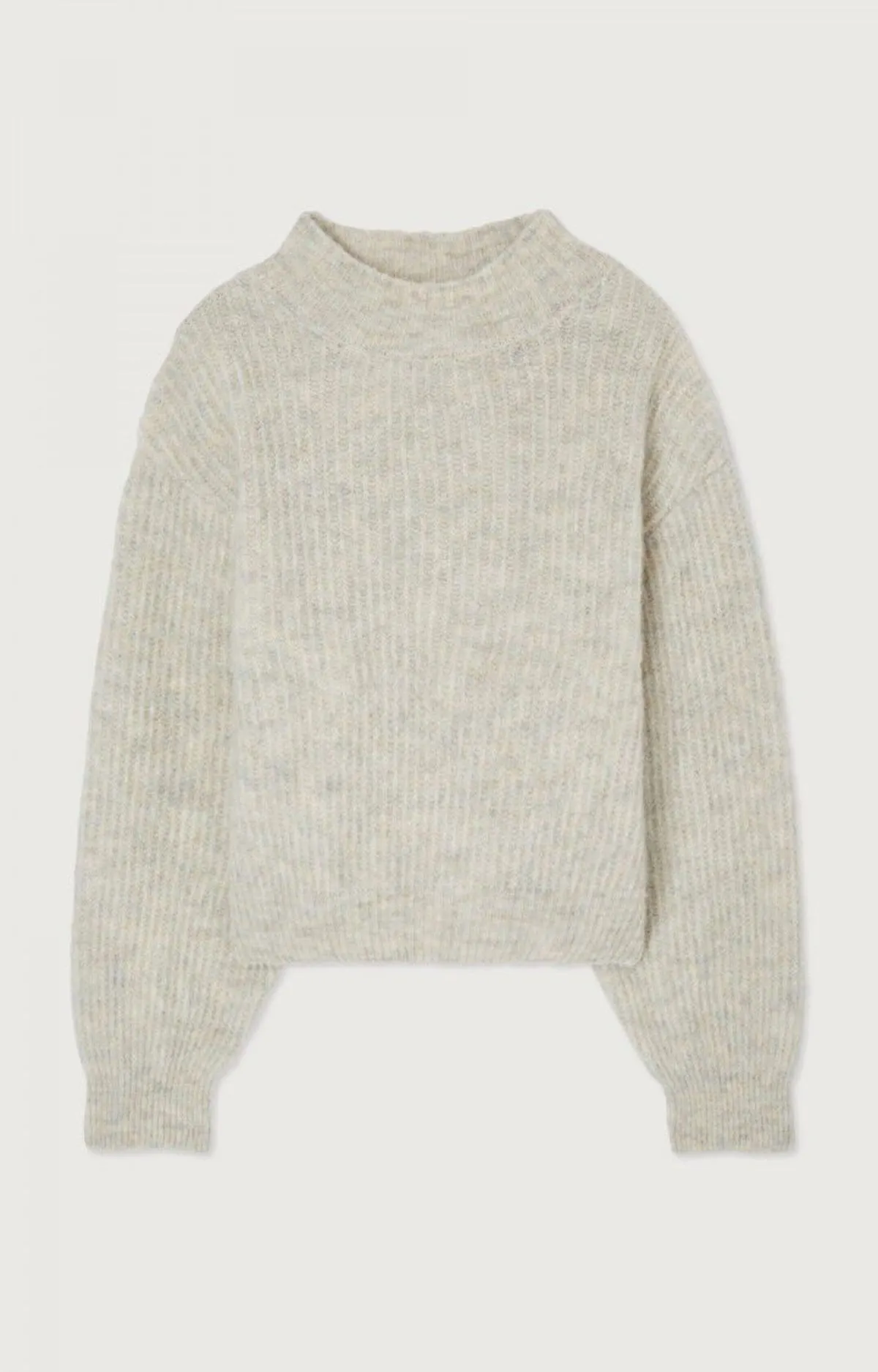 East Cropped Sweater - Powder