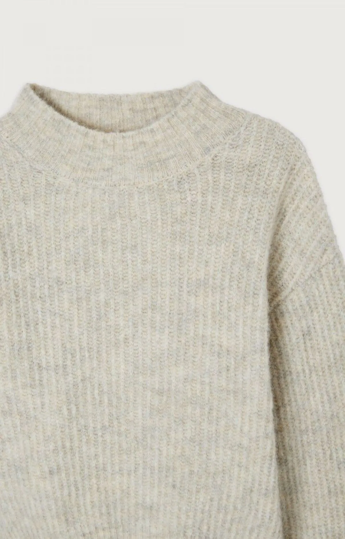 East Cropped Sweater - Powder