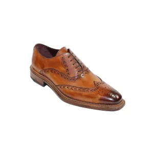 Emilio Franco Giorgio Men's Shoes Cognac Calf-Skin Leather Oxfords (EF1251)