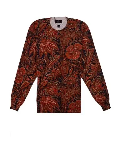 Etro cashmere cotton luxury sweater with flower patterns.