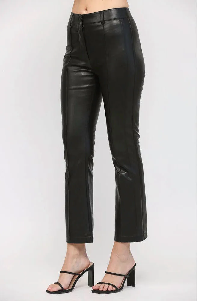 faux leather pants - leather weather