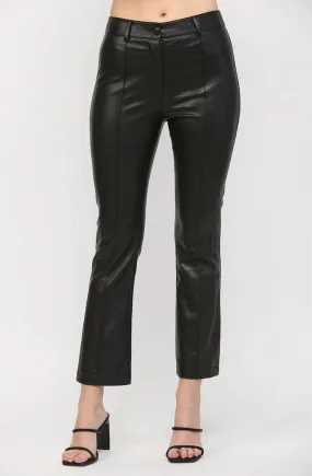 faux leather pants - leather weather