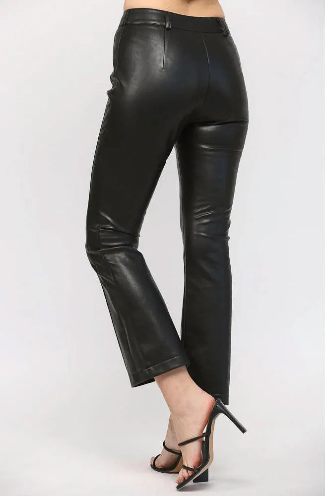 faux leather pants - leather weather