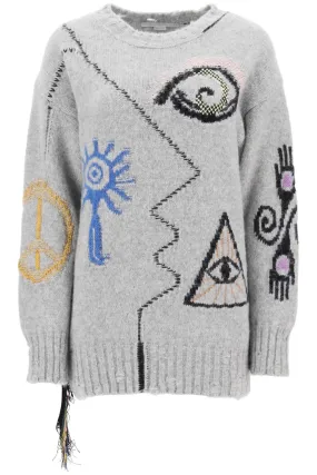 Folk Artwork Alpaca Sweater