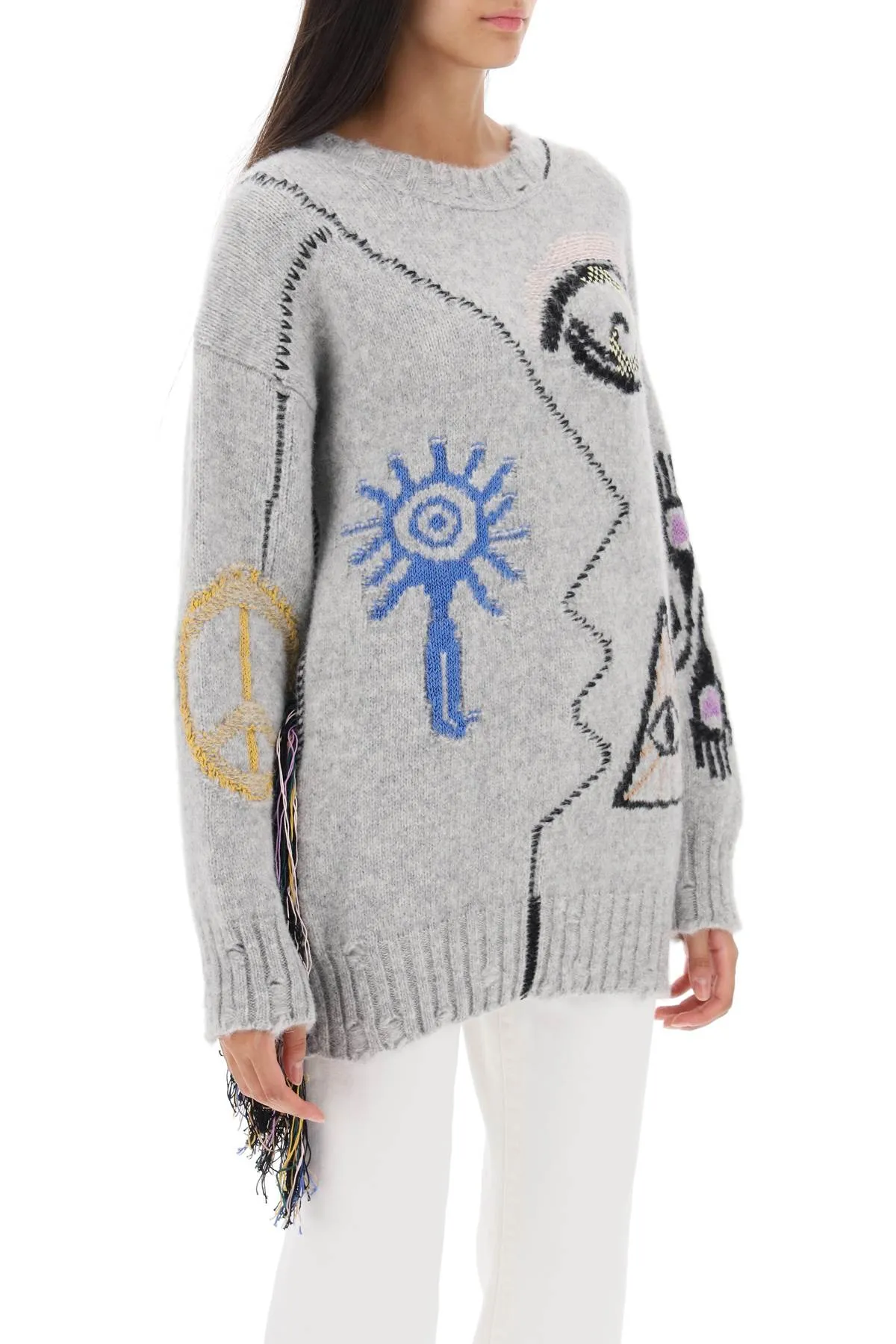 Folk Artwork Alpaca Sweater