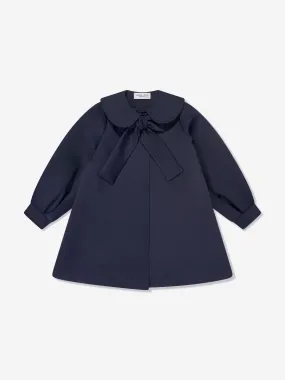 Girls Bow Detailed Jacket in Navy