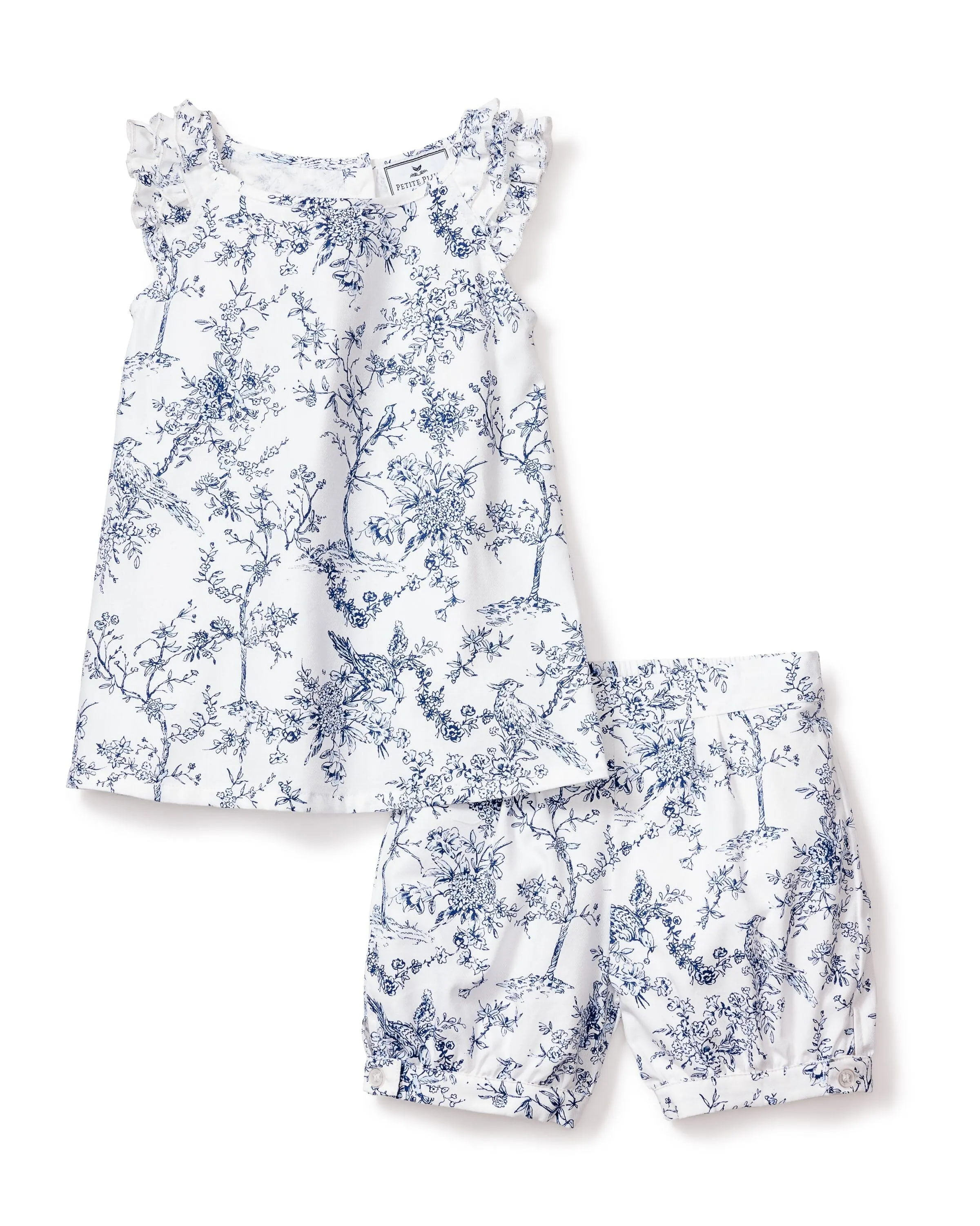 Girl's Twill Amelie Short Set | Timeless Toile