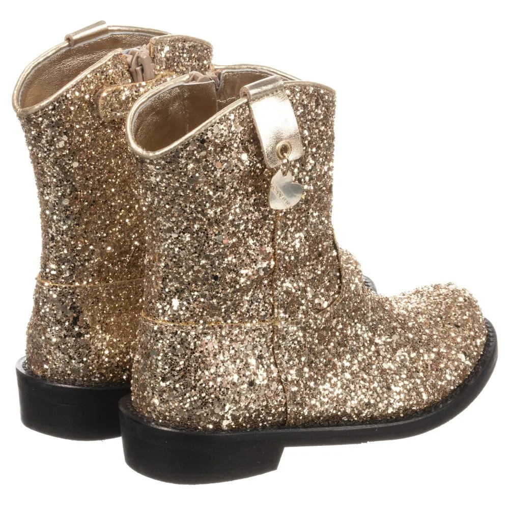 Gold Glittery Boots