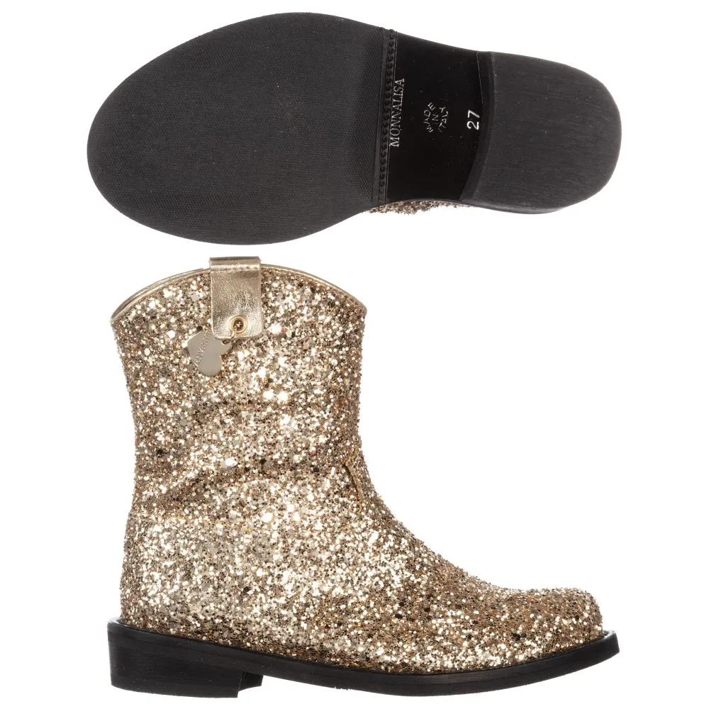 Gold Glittery Boots