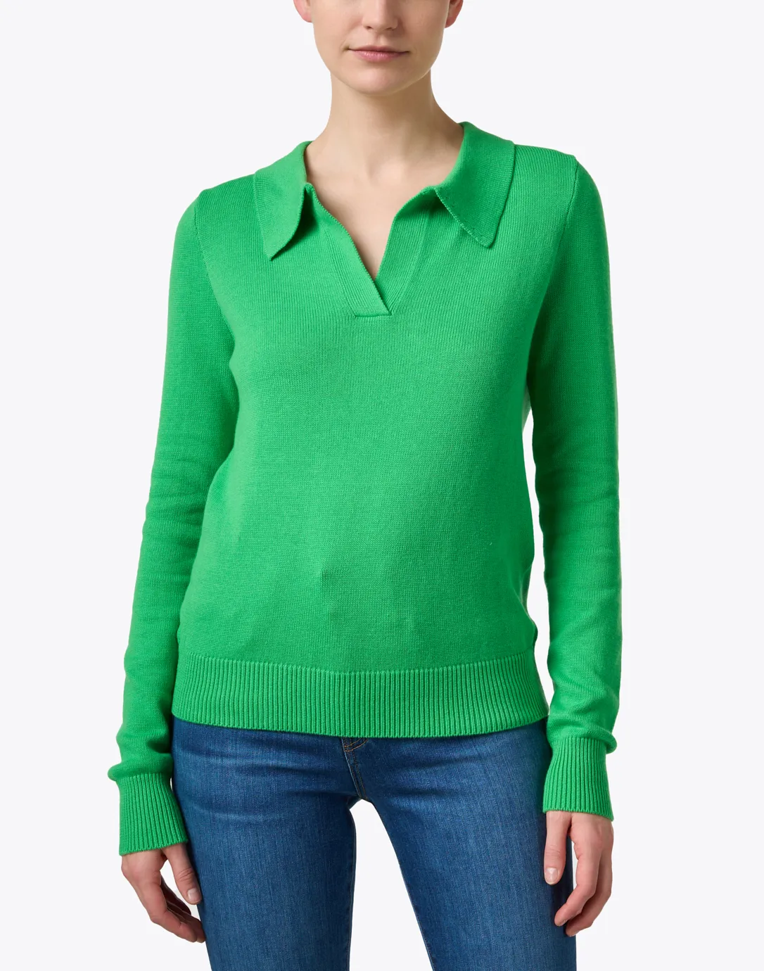 Green Polo Sweater