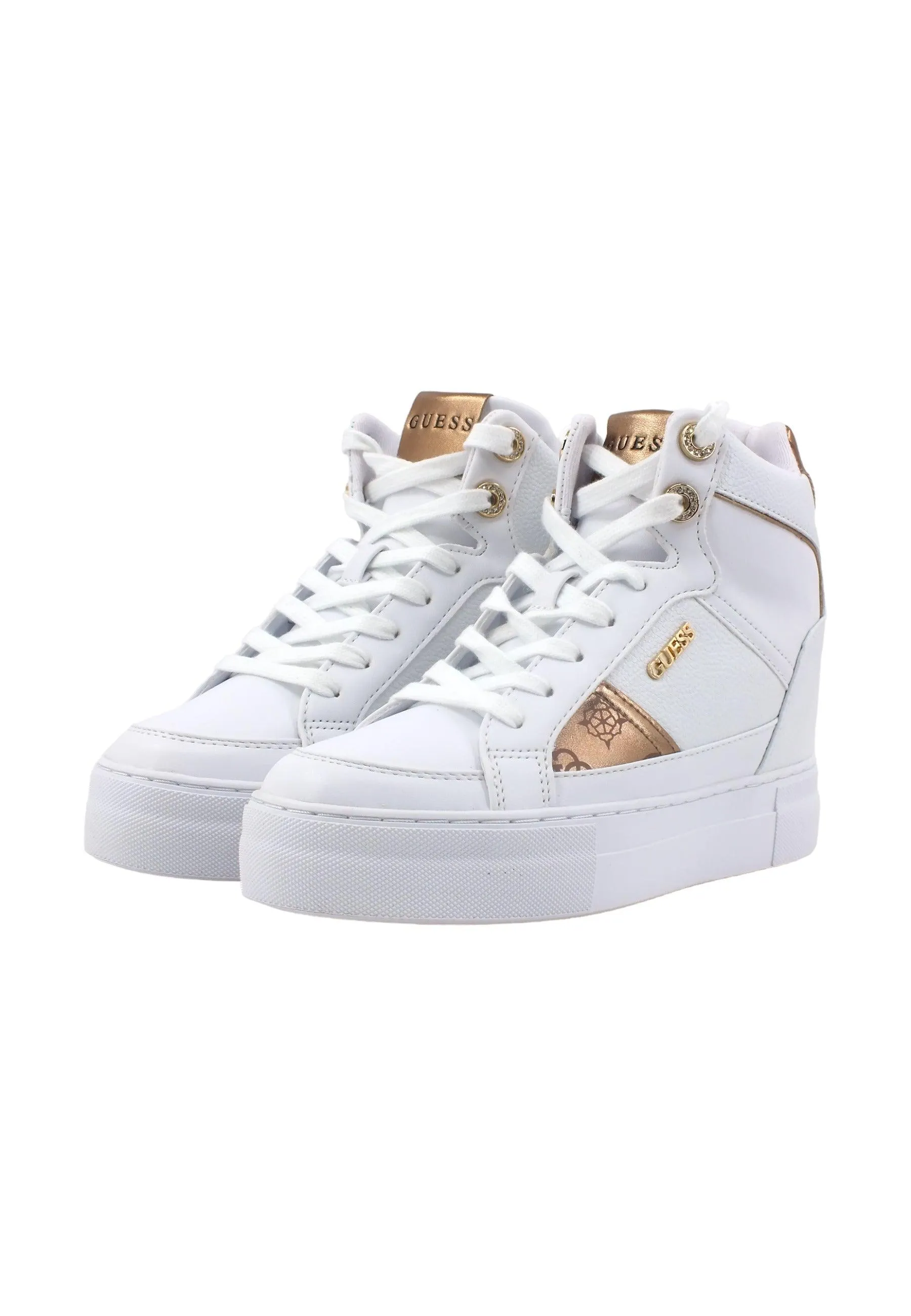 GUESS Sneaker Hi Platform Donna White FL7FRIELE12