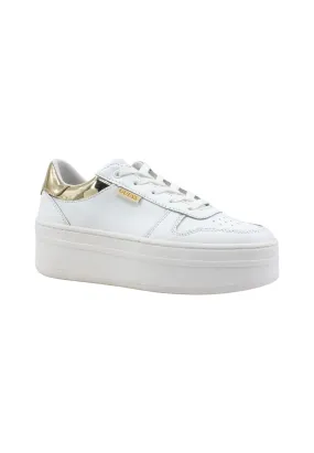 GUESS Sneaker Platform Donna White Gold FL7LIFLEA12