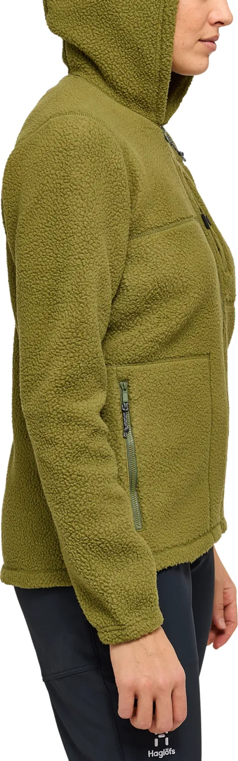 Haglöfs Women's Malung Pile Hood Olive Green | Buy Haglöfs Women's Malung Pile Hood Olive Green here | Outnorth