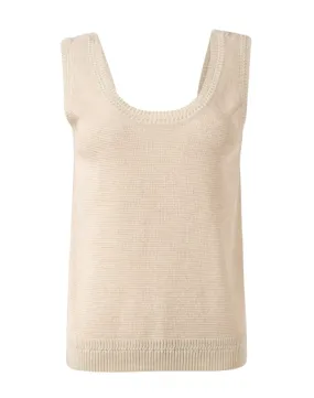 Heidi Beige Sleeveless Sweater